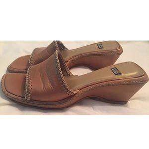 STUART WEITZMAN Leather Wedges Sz. 8 AA (Narrow)